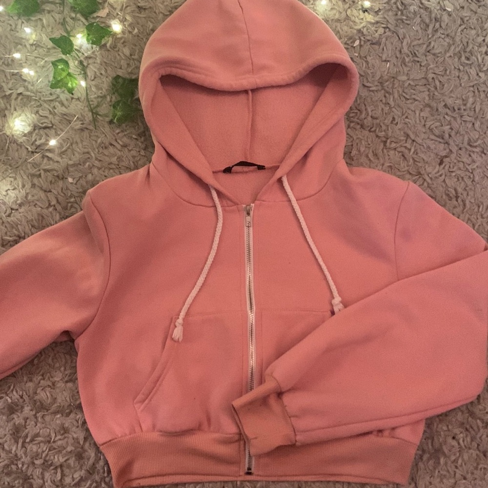 SHEIN cropped zip up
